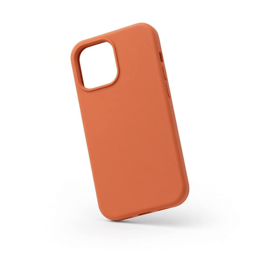 LumenGrip Silicone Soft Case for iPhone 15 Sunset Orange